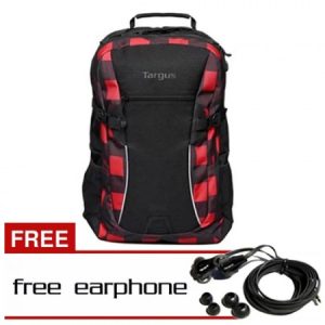 Targus Sport 26L Plaid backpack + ear phone