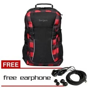 Targus Sport 26L Plaid backpack + ear phone