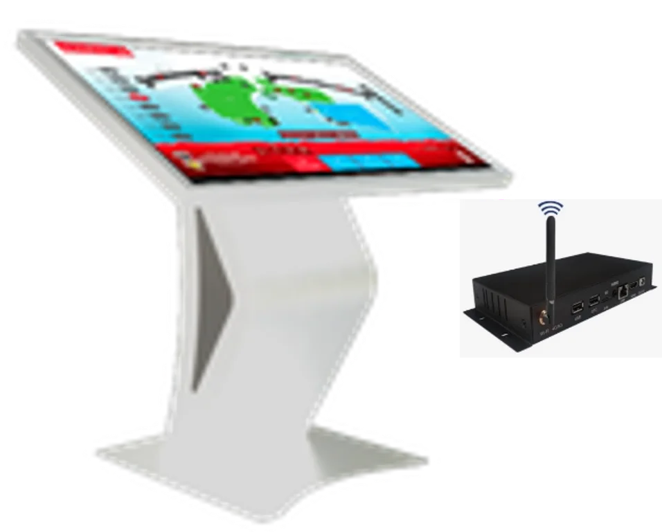 DigiSIGN Interactive Display 43S White Table Stand with Android Box (Touchscreen)