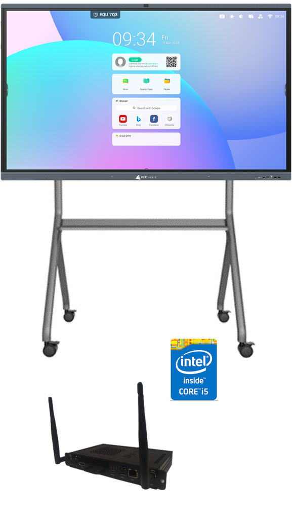 ICE Board X2 Series 75 Inch - Built in Camera and Mic with Windows and Stand (Free Nuiteq)